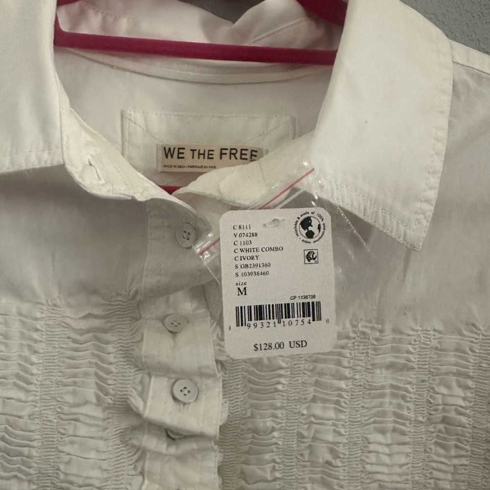 Free People Ruffled Button Down - Picture 3 of 5